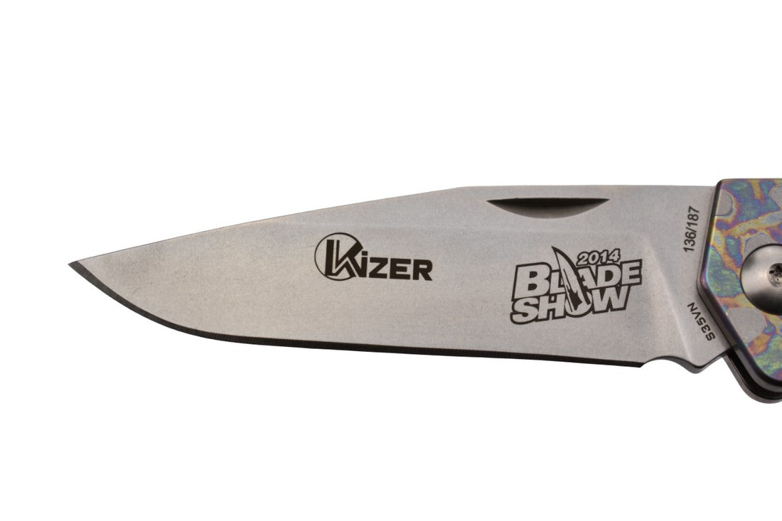 Kizer Ki3307A2 Blade Show 2014 - Lame Acier S35VN - Manche Titane